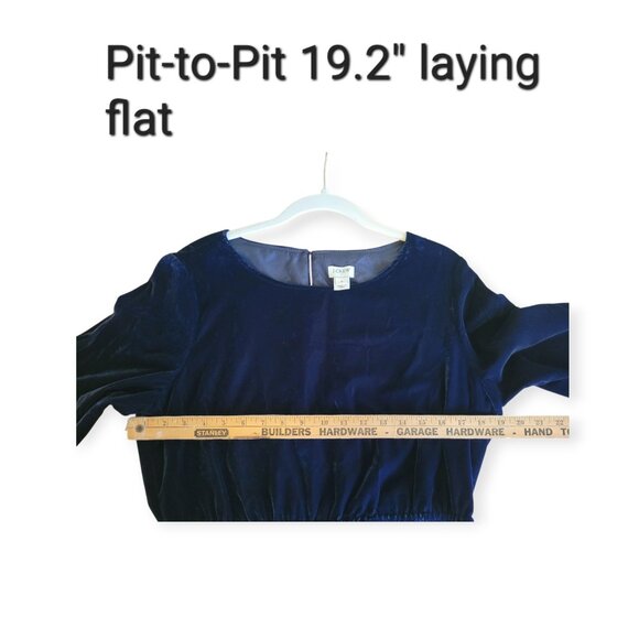 J.Crew Navy Velvet Tulip-Hem Dress – Size 10 – Perfect for Work-to-Holiday-Party - Picture 7 of 10